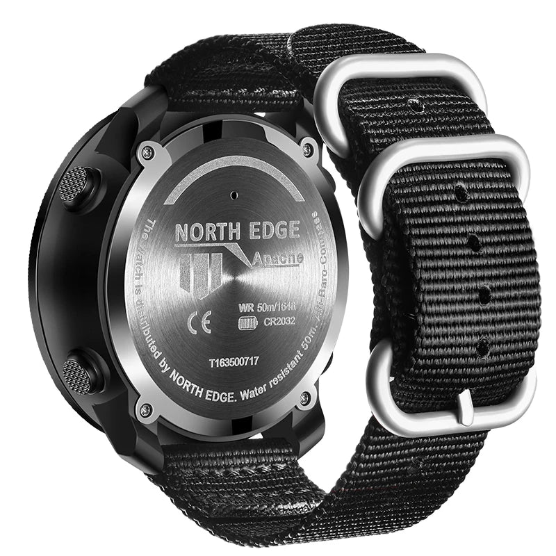 NORTH EDGE Pilot Digital Watch, Military Altimeter, Barometer, Compass & waterproof 50m