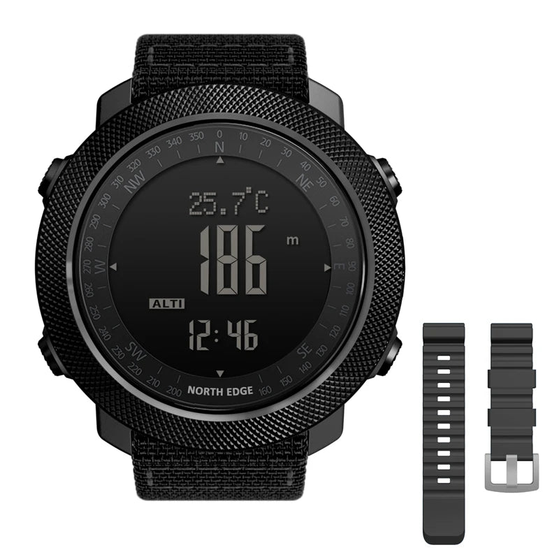 NORTH EDGE Pilot Digital Watch, Military Altimeter, Barometer, Compass & waterproof 50m