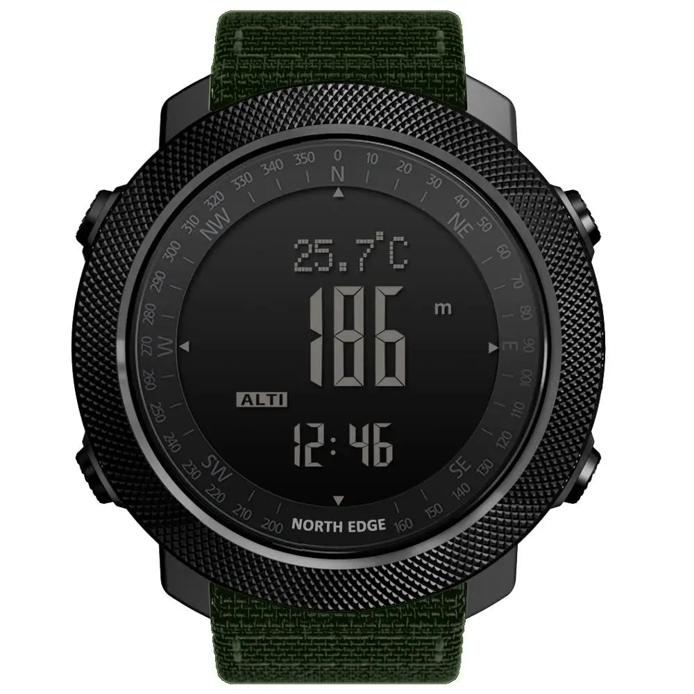 NORTH EDGE Pilot Digital Watch, Military Altimeter, Barometer, Compass & waterproof 50m