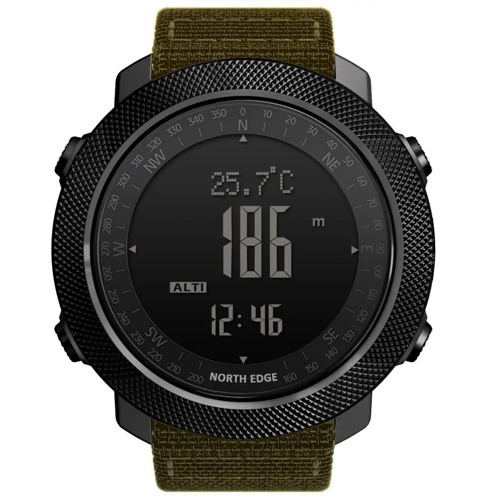 NORTH EDGE Pilot Digital Watch, Military Altimeter, Barometer, Compass & waterproof 50m