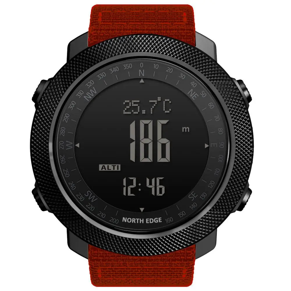 NORTH EDGE Pilot Digital Watch, Military Altimeter, Barometer, Compass & waterproof 50m