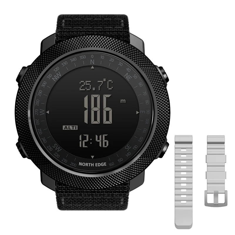 NORTH EDGE Pilot Digital Watch, Military Altimeter, Barometer, Compass & waterproof 50m
