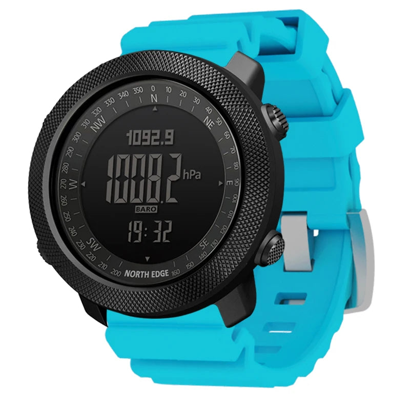 NORTH EDGE Pilot Digital Watch, Military Altimeter, Barometer, Compass & waterproof 50m
