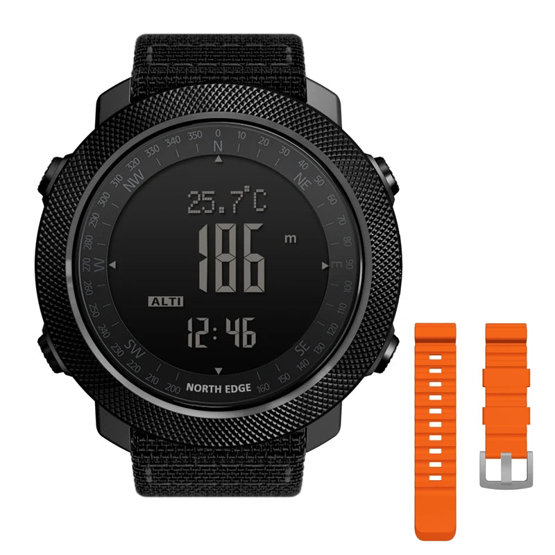 NORTH EDGE Pilot Digital Watch, Military Altimeter, Barometer, Compass & waterproof 50m
