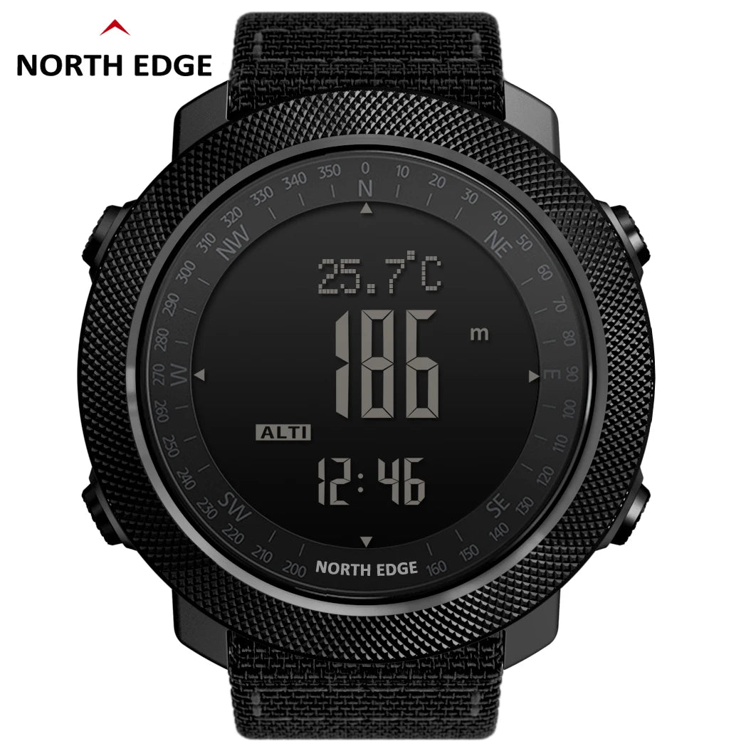 NORTH EDGE Pilot Digital Watch, Military Altimeter, Barometer, Compass & waterproof 50m