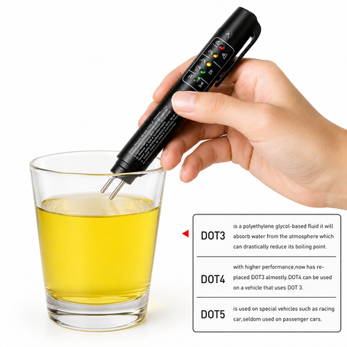 Brake Fluid Tester Accurate Oil Quality LED Indicator Liquid Testing Pen
